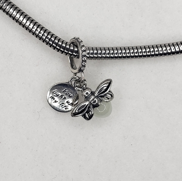 Firefly Glow in the dark Bracelet Dangle Charm 925 Sterling Silver Couple Gift - Picture 6 of 8